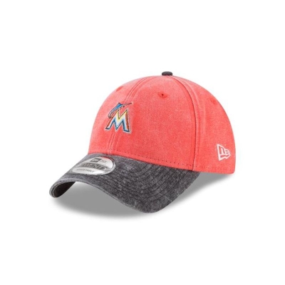Miami Marlins Gorra | New Era MLB Rugged Canvas 9twenty Adjustable Cap Mexico - Negros